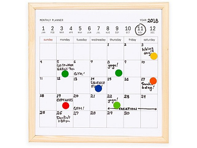 Календарь для заметок с маркером «Whiteboard calendar»