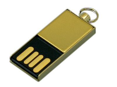 Металлическая флешка с мини чипом