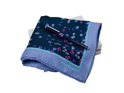 Подарочный набор Blossom: шелковый платок, ручка-роллер