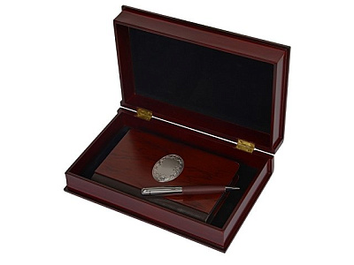 Подарочный набор «Браун»: визитница, ручка шарикровая