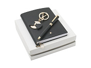 Подарочный набор: блокнот А7, брелок, шариковая ручка