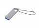 Компактная металлическая флешка с треугольным отверстием для цепочки